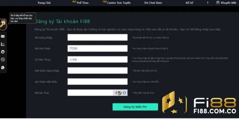 Chi tiết 3 bước đăng ký Fi88